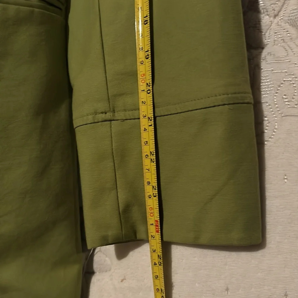 Mossimo Women's Short Trench Coat Green Snap Big Button size Medium - Picture 10 of 10